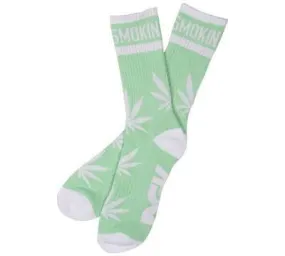 DGK Skateboards Stay Smokin Weed Socks, Mint/White