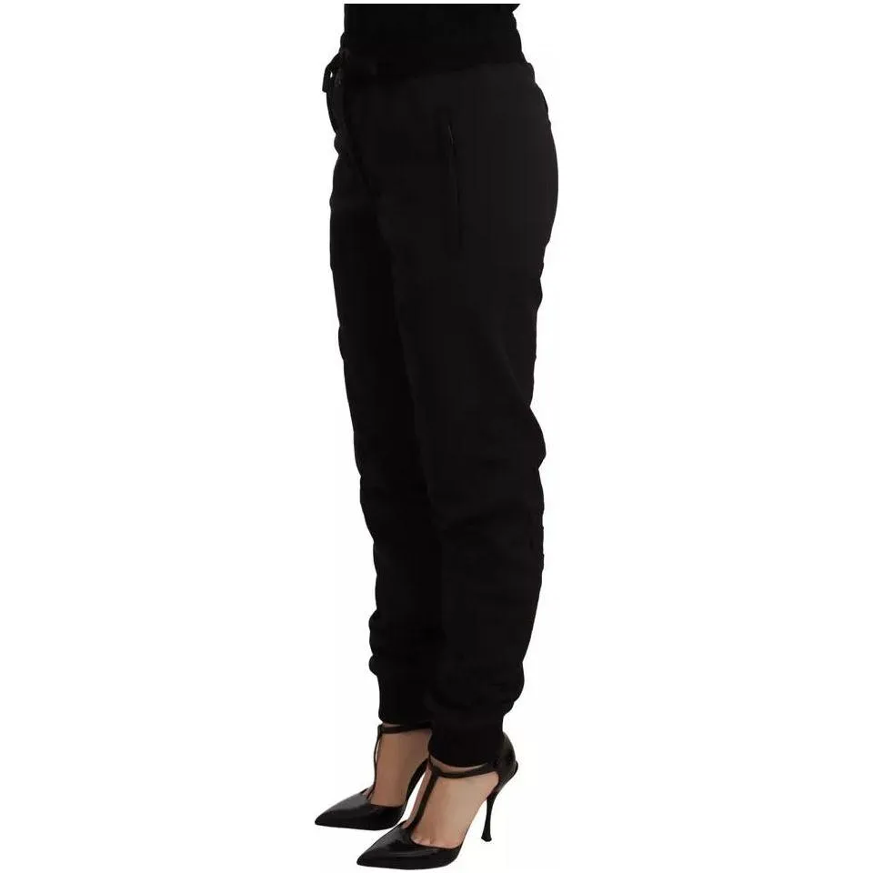 Dolce & Gabbana Black Jogger Women Polyester Pants