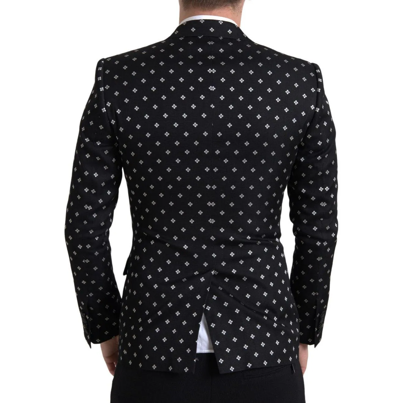 Dolce & Gabbana Elegant Geometric Patterned Slim Blazer