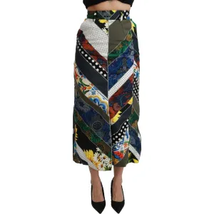 Dolce & Gabbana Elegant Geometric Print High-Waist Skirt