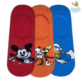 Donald, Mickey & Goofy No Show Socks - Pack of 3