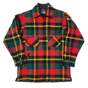 Double Cape Jac Shirt - Bright Red Yellow Green Plaid