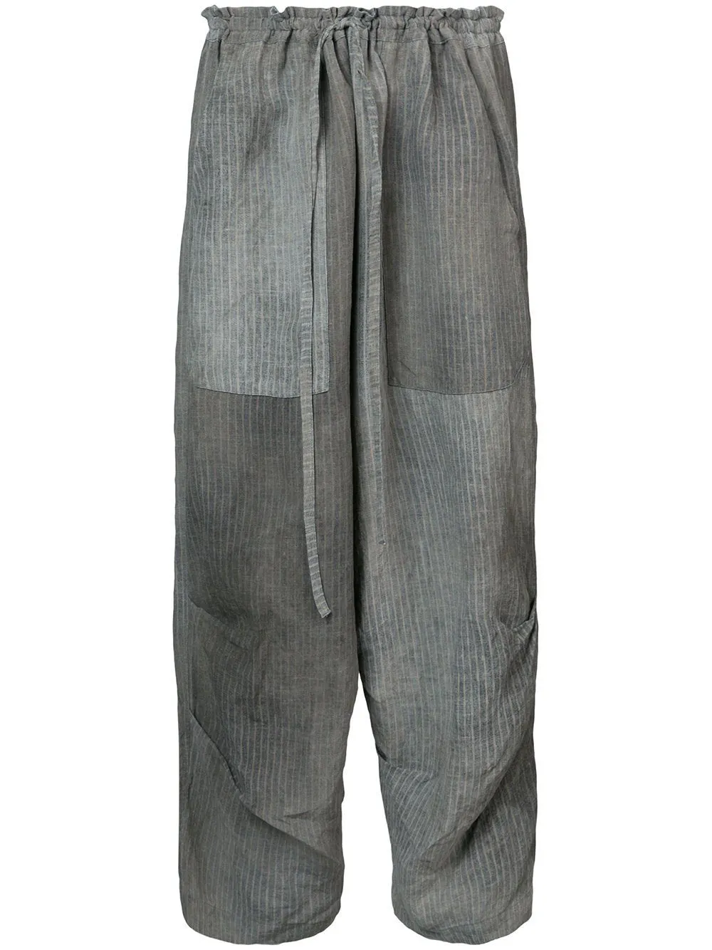 Dusty Stripe Linen Pullon Cargo Pants