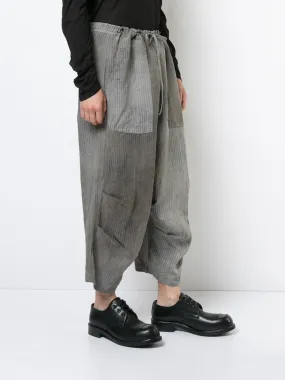 Dusty Stripe Linen Pullon Cargo Pants