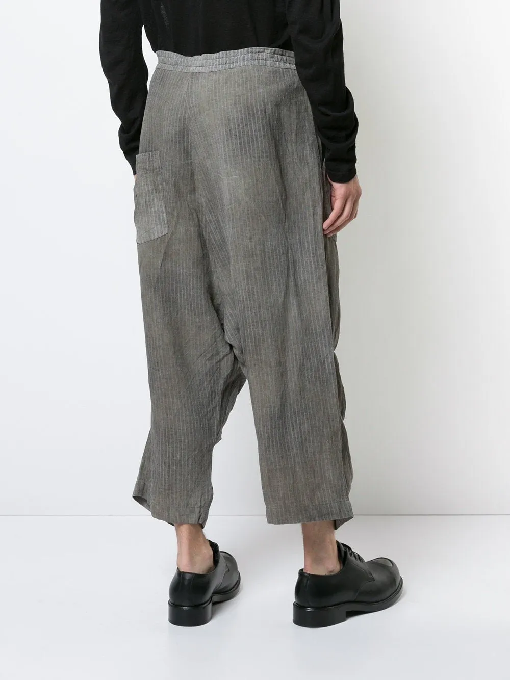 Dusty Stripe Linen Pullon Cargo Pants