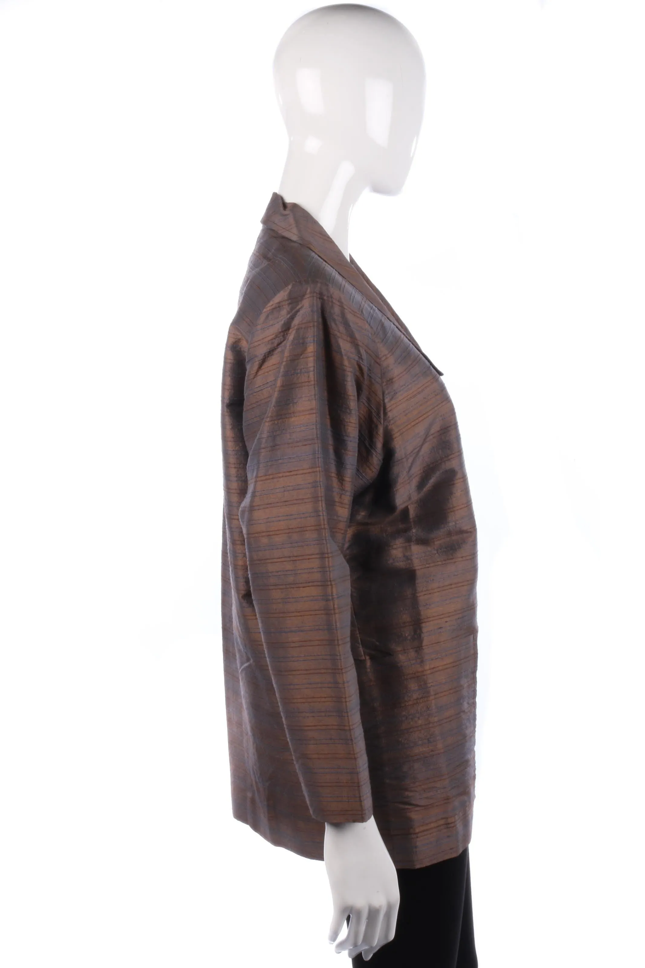 Exotic Siam Pure Silk Blazer Bronze Size S/M