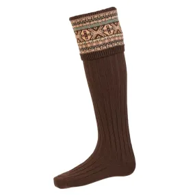 Fairisle Socks - Walnut by House of Cheviot