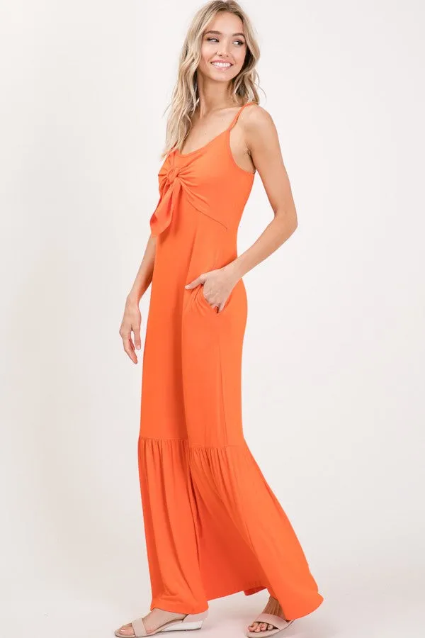 Fancy Me Tangerine Orange Maxi SunDress