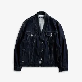 FDMTL | DENIM HAORI JACKET RINSE  { INDIGO