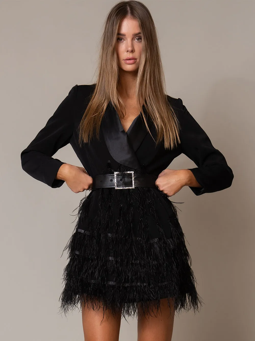 FIFTH AVE Feathers Dress