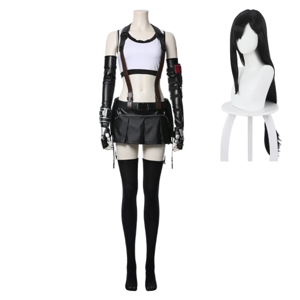 Final Fantasy VII FF7 Remake Tifa Lockhart Cosplay Costume Full Set Costume Outfits