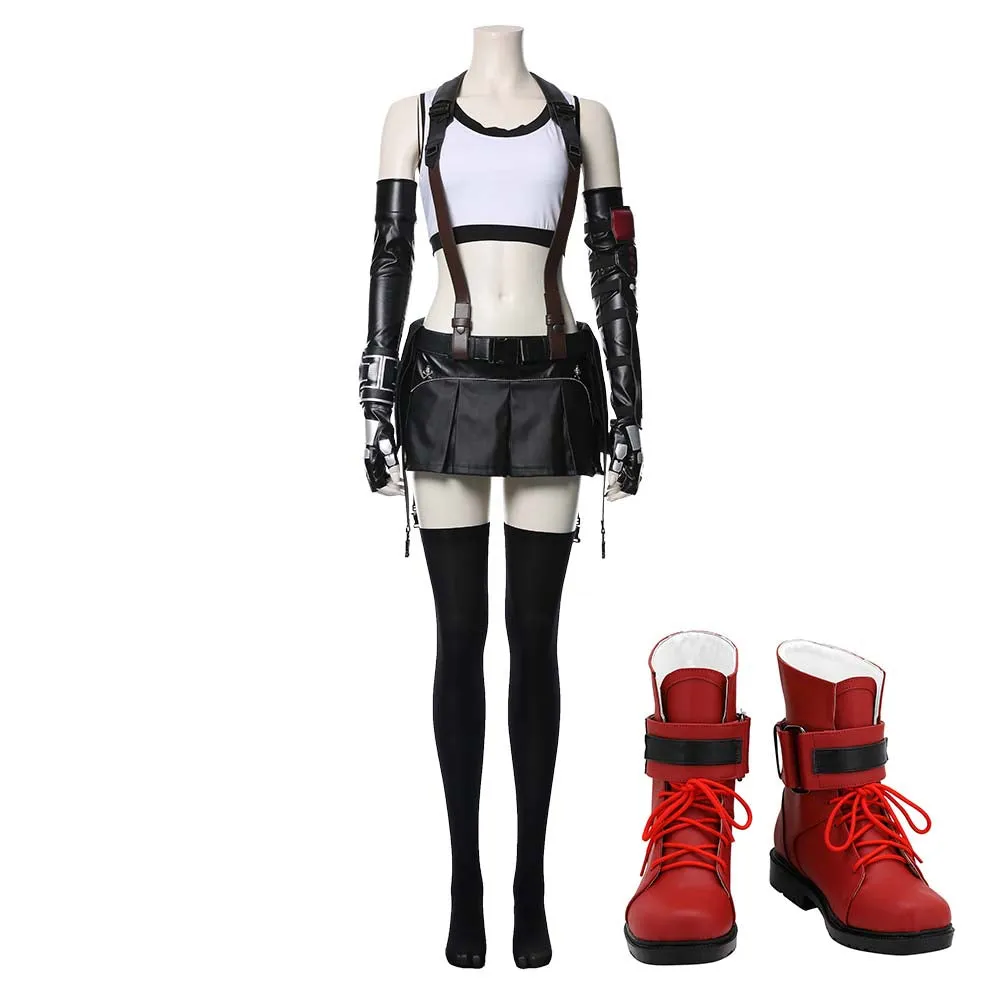 Final Fantasy VII FF7 Remake Tifa Lockhart Cosplay Costume Full Set Costume Outfits