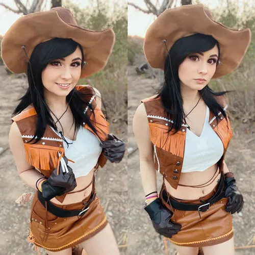 Final Fantasy VII Remake Tifa Lockhart The Cowboy Suit Halloween Carnival Costume Cosplay Costume