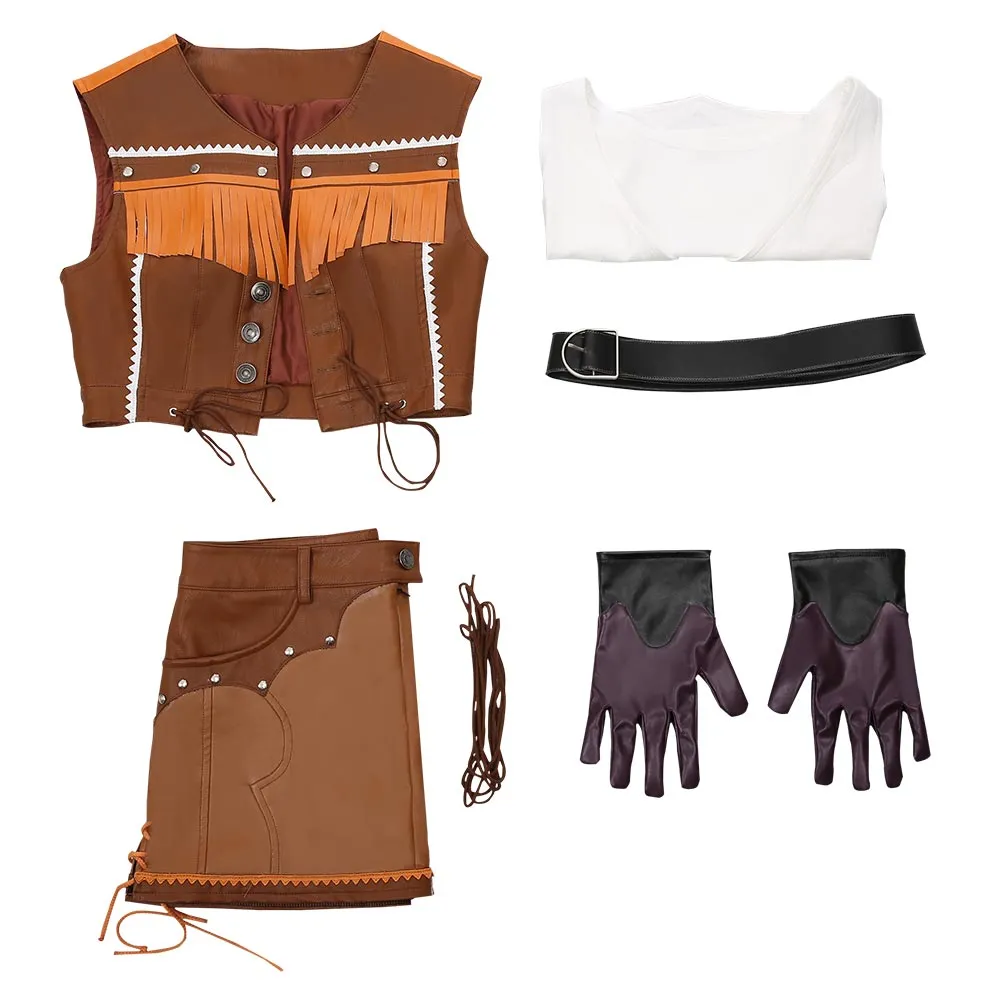 Final Fantasy VII Remake Tifa Lockhart The Cowboy Suit Halloween Carnival Costume Cosplay Costume