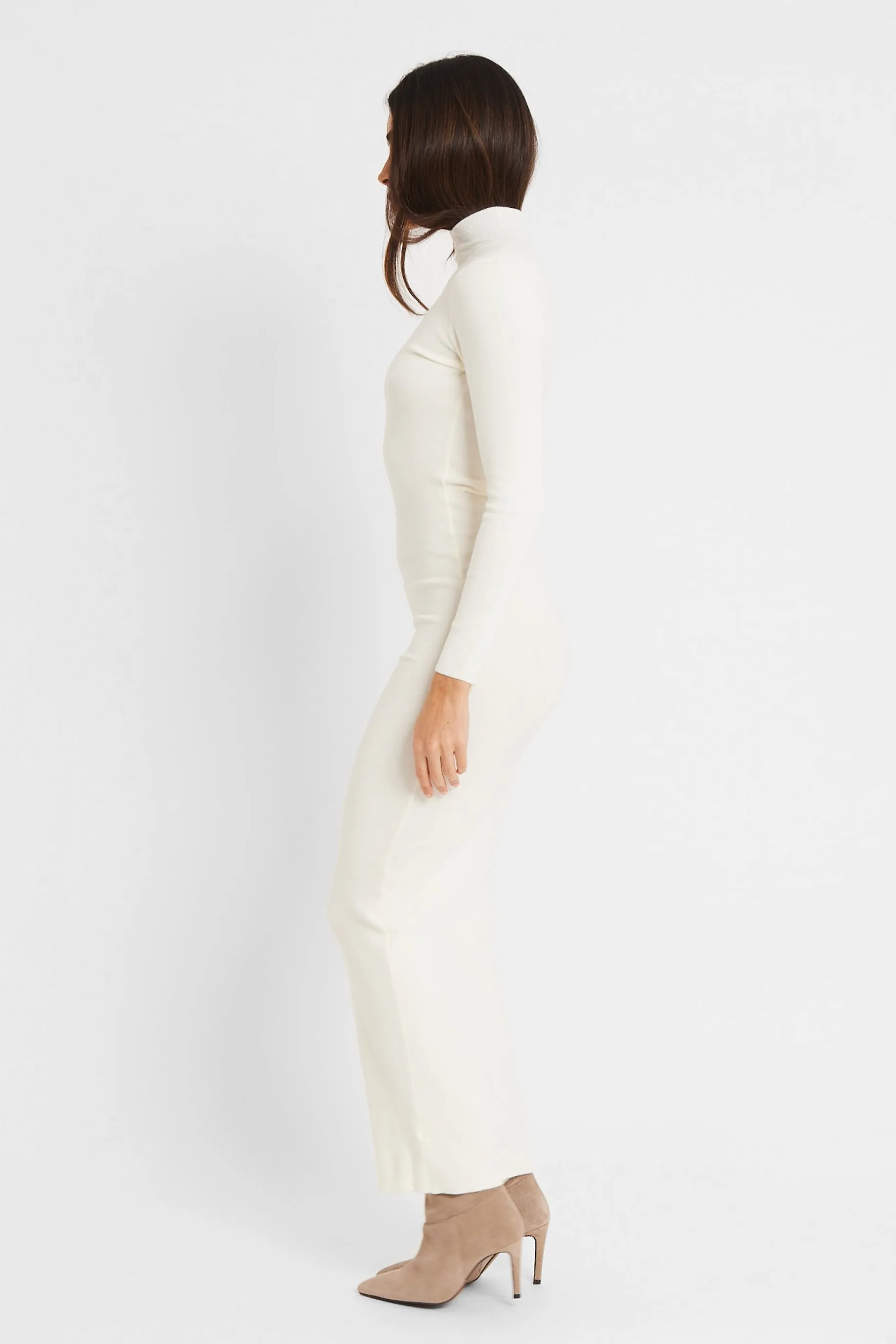 Fine Knit Maxi Dress - Cream