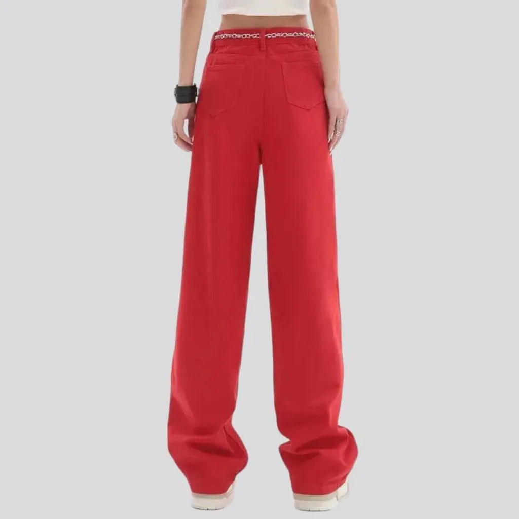 Floor-length women's jeans pants