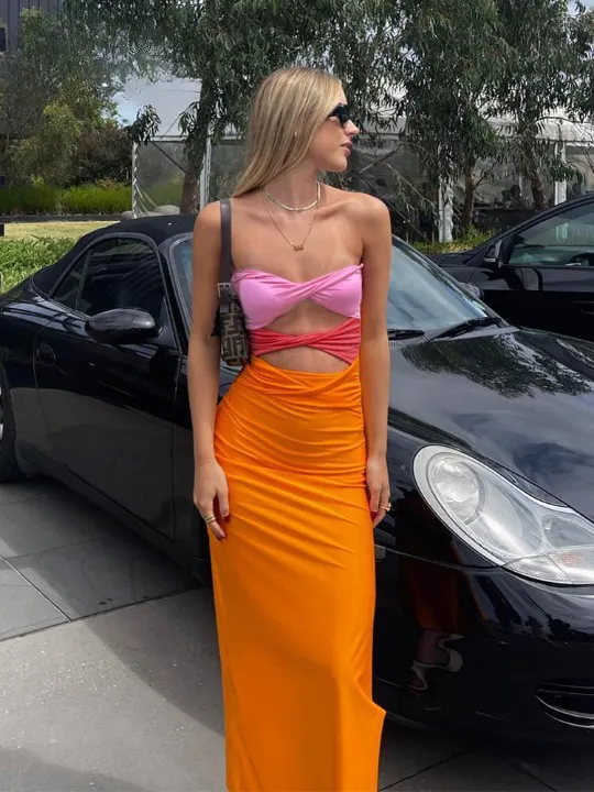 FLYTONN-Sexy spring and summer dresses, party dresses, graduation gifts,Martin Strapless Bodycon Dress