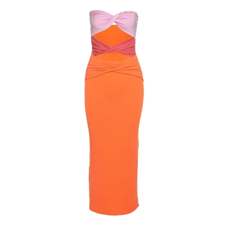 FLYTONN-Sexy spring and summer dresses, party dresses, graduation gifts,Martin Strapless Bodycon Dress