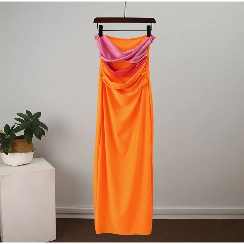 FLYTONN-Sexy spring and summer dresses, party dresses, graduation gifts,Martin Strapless Bodycon Dress