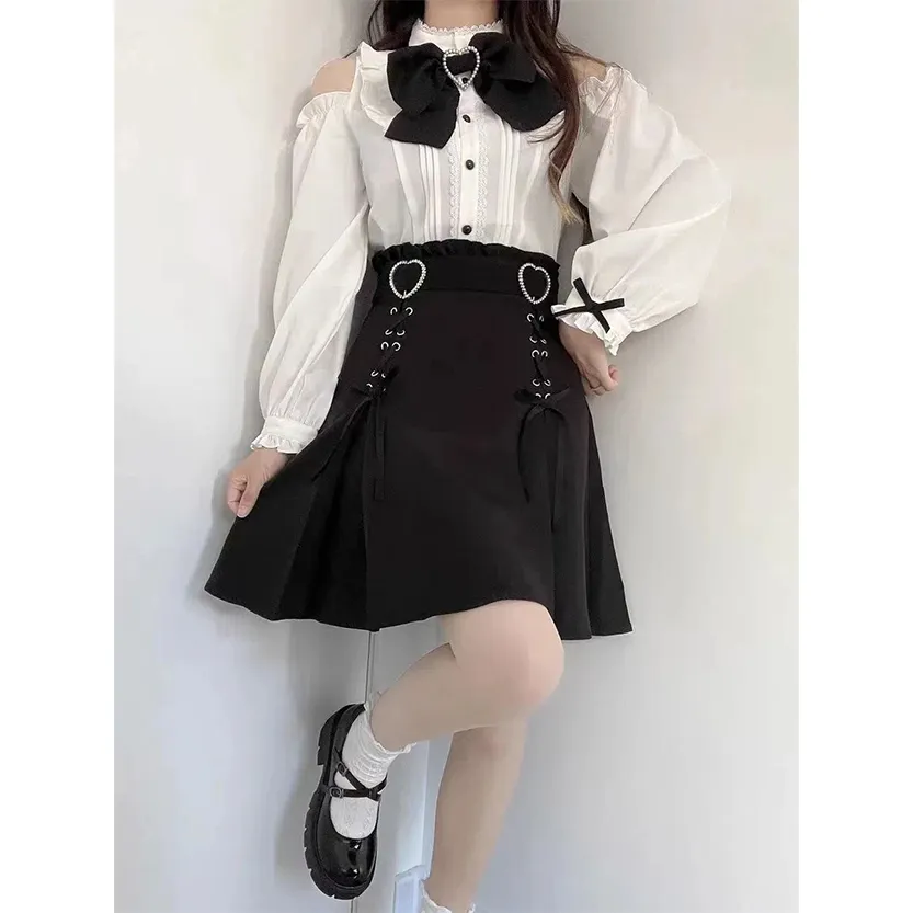 Funki Buys | Skirts | Women's High Waist Harajuku Mini Skirt