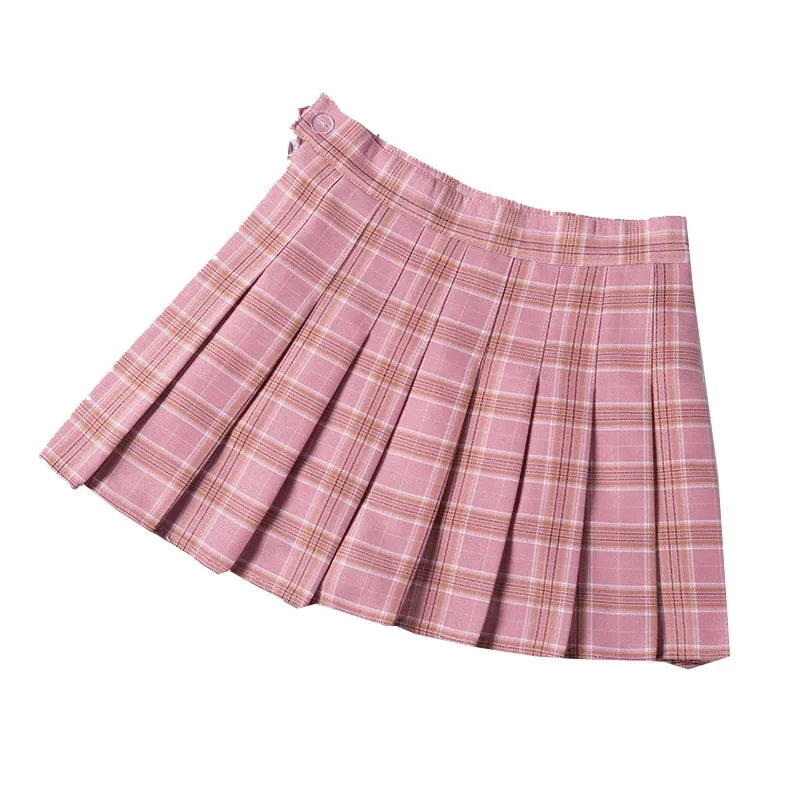 Funki Buys | Skirts | Women's Retro Plaid Pleated Mini Skirts