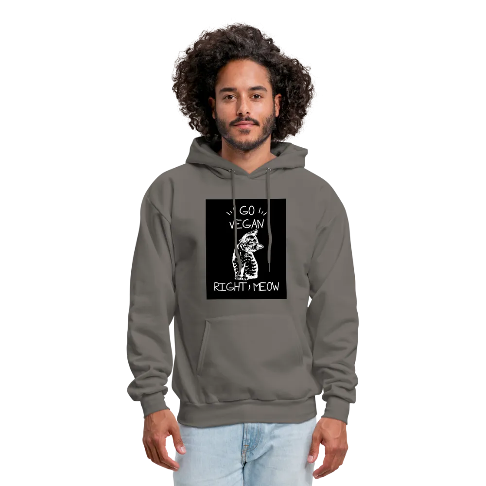 Go Vegan Right Meow Men's Hoodie