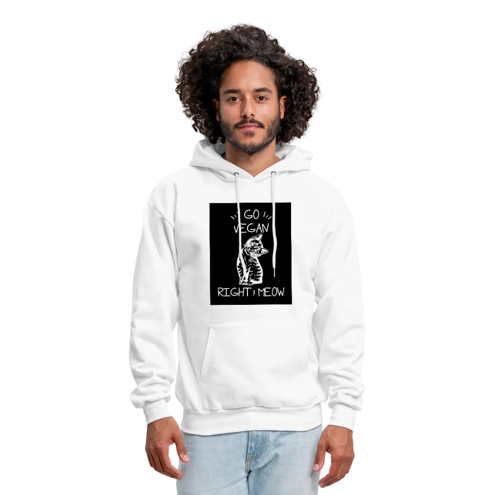 Go Vegan Right Meow Men's Hoodie