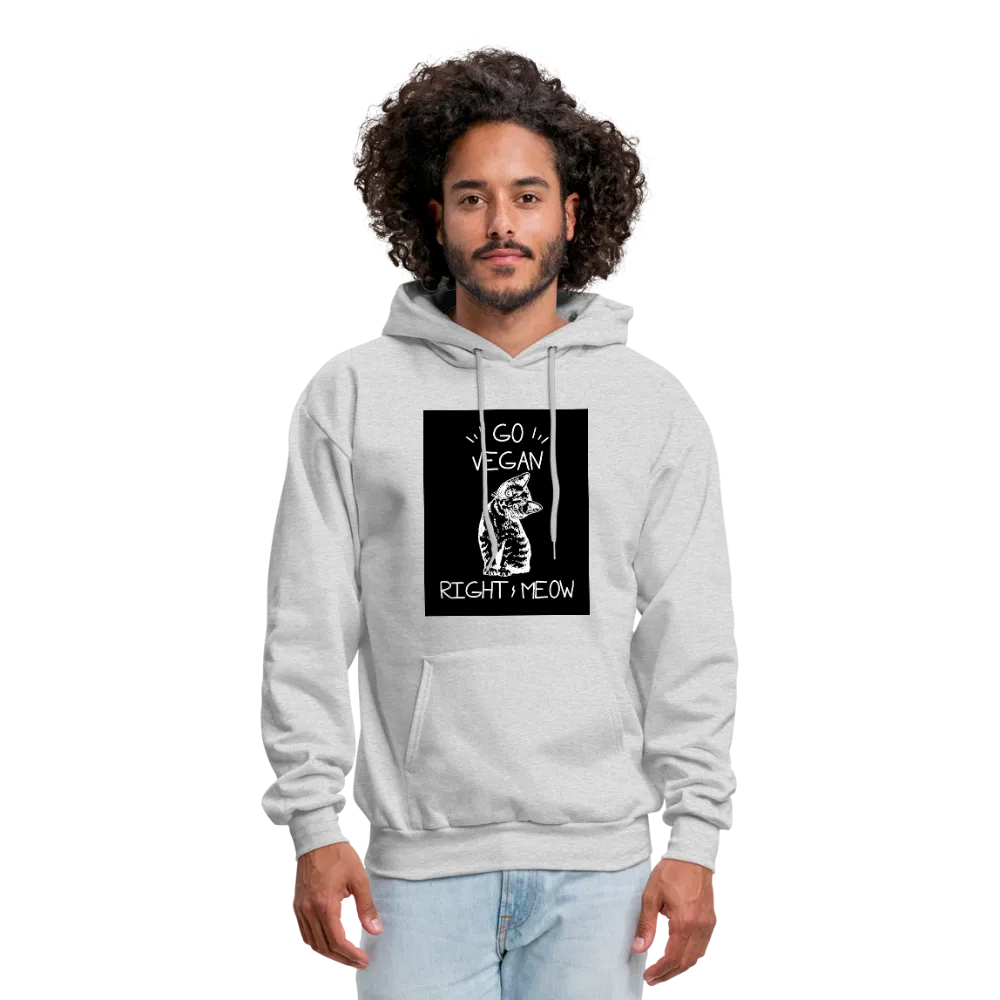 Go Vegan Right Meow Men's Hoodie