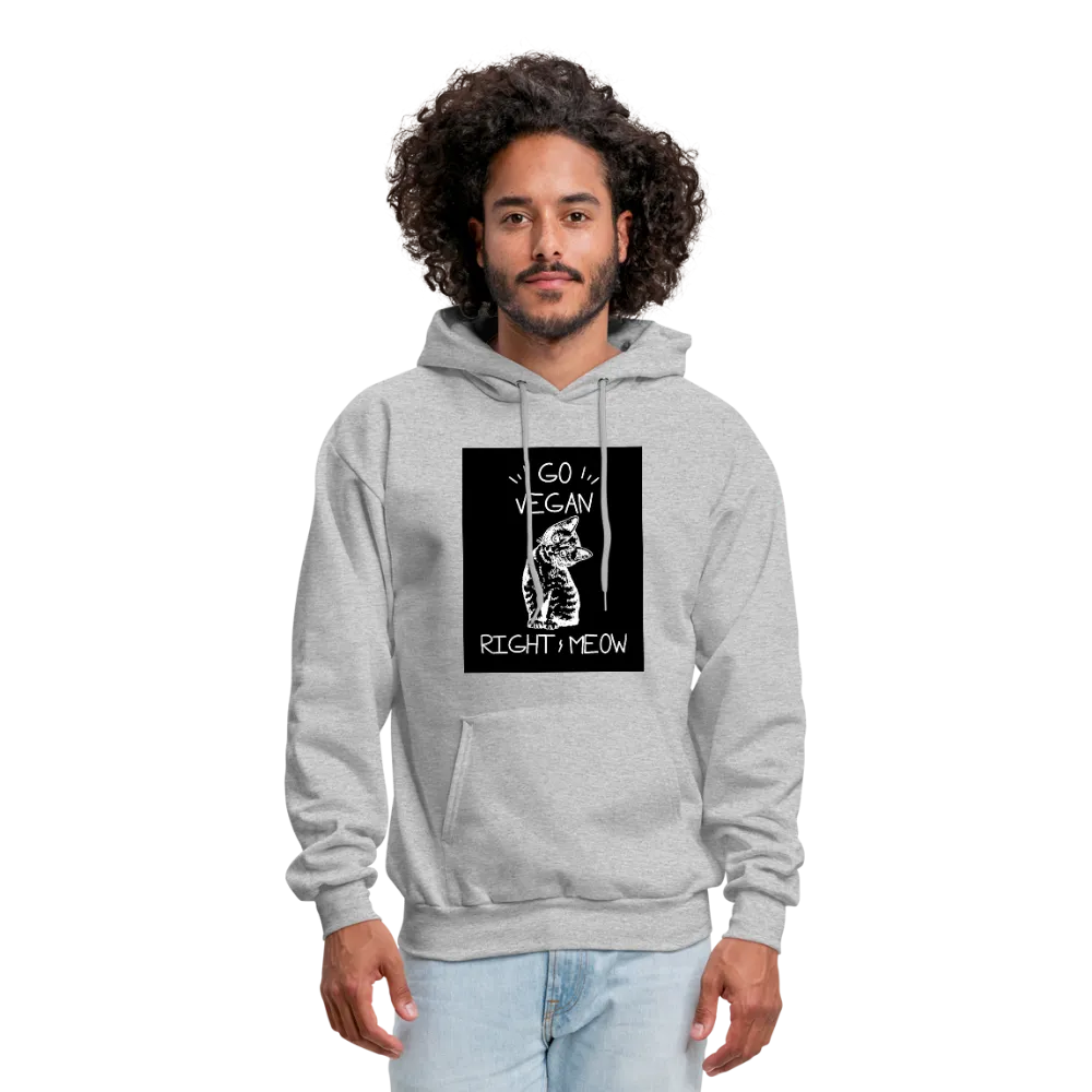 Go Vegan Right Meow Men's Hoodie