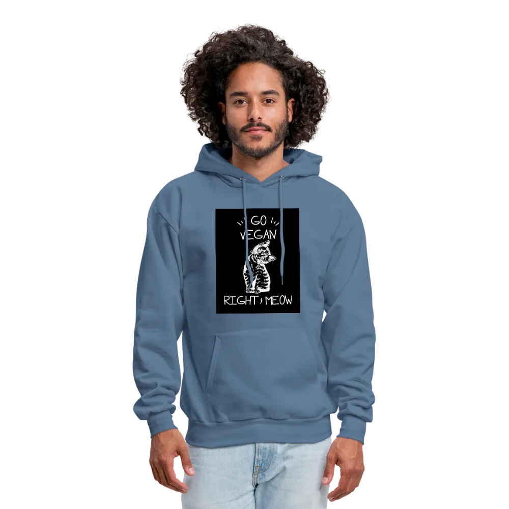 Go Vegan Right Meow Men's Hoodie