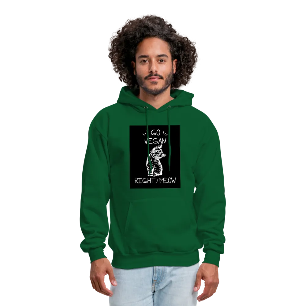 Go Vegan Right Meow Men's Hoodie