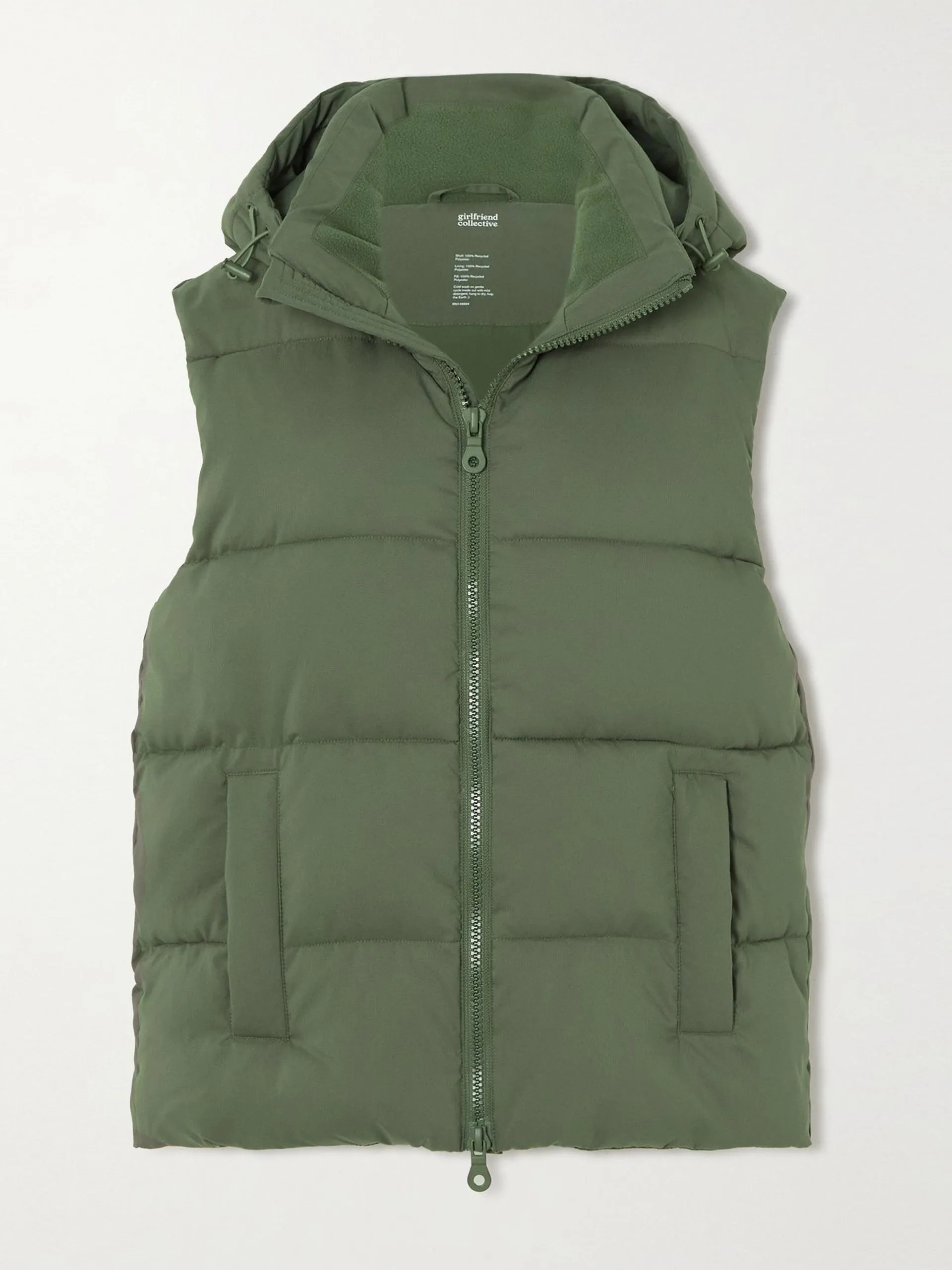 Green puffer vest