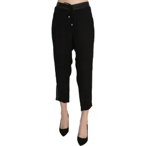 Guess Chic High Waist Cropped Pants in Elegant Black