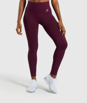 Gymshark Flawless Knit Tights - Ruby