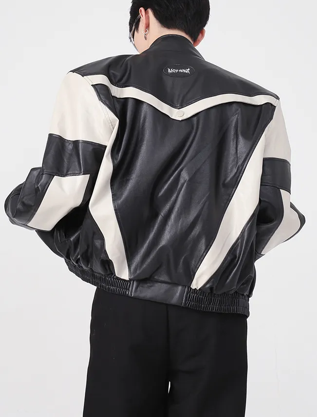 Halloy™ Racing Leather Bomber Jacket