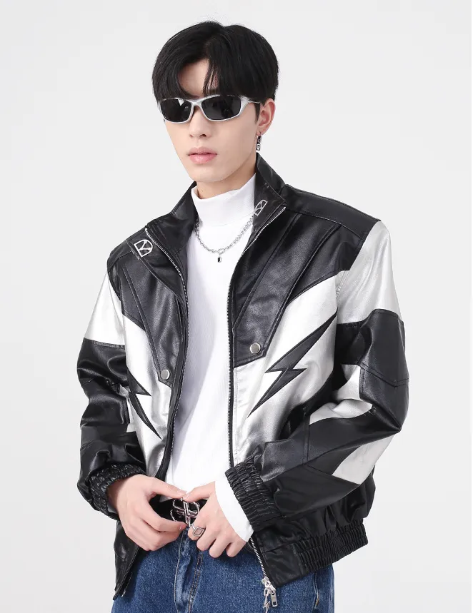 Halloy™ Racing Leather Bomber Jacket