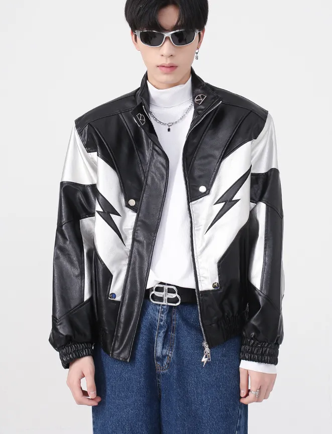 Halloy™ Racing Leather Bomber Jacket