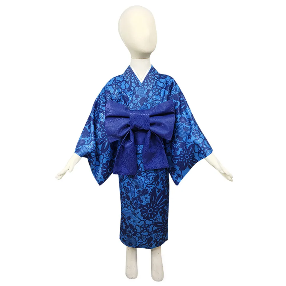 Hashibira Inosuke Kids Kimono Outfits Halloween Carnival Costume Cosplay Costume