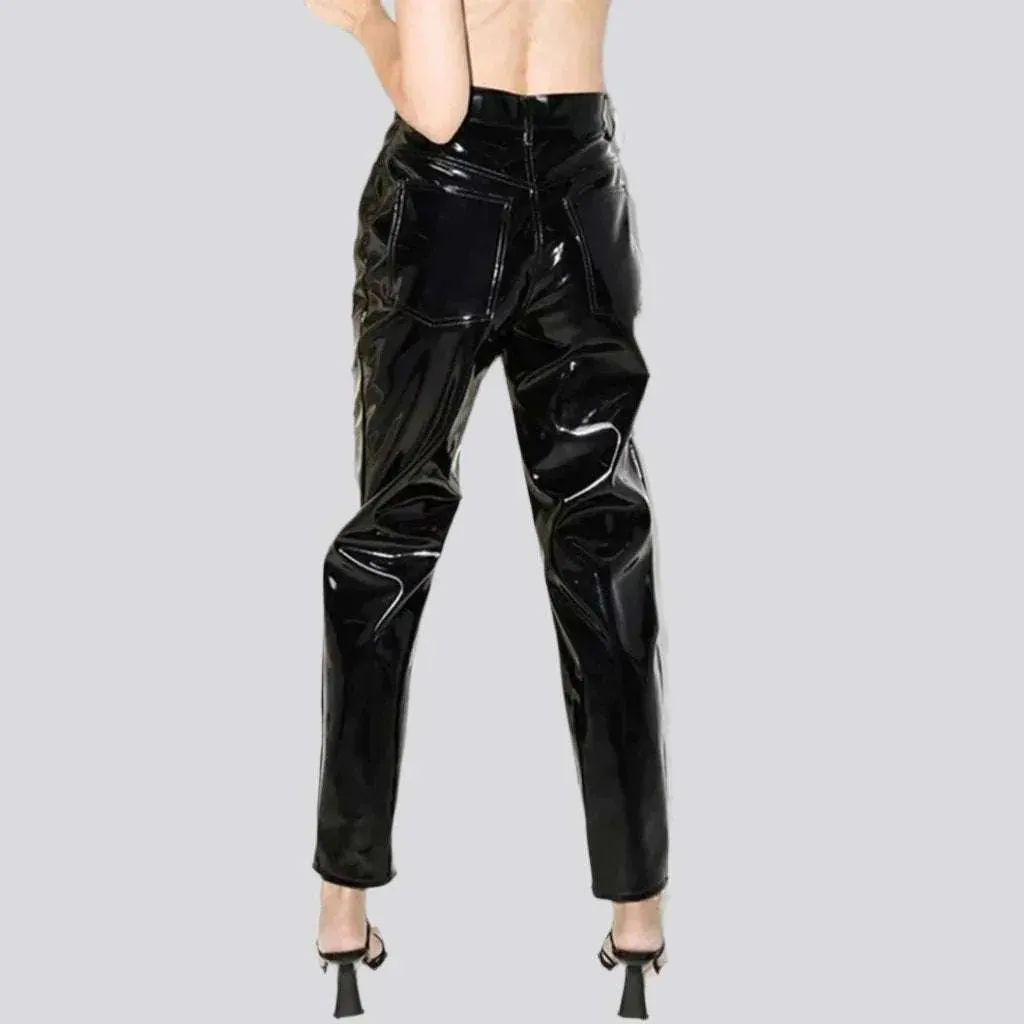 High-waist slim denim pants for ladies