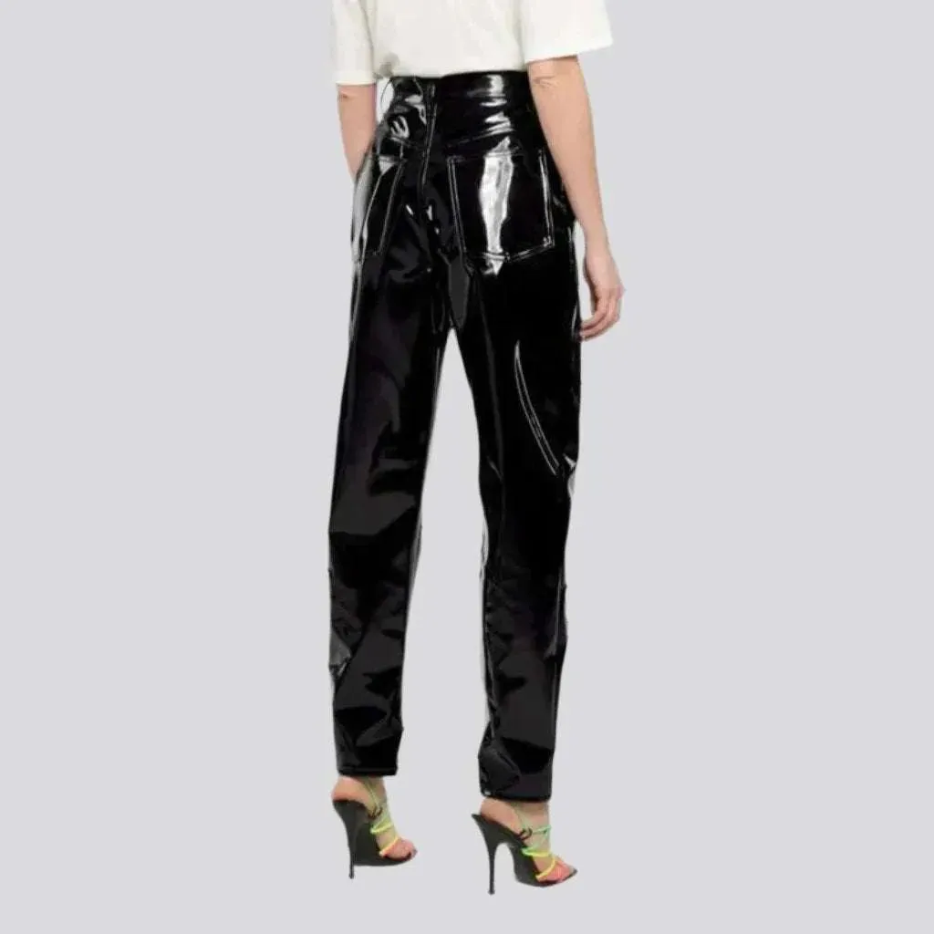 High-waist slim denim pants for ladies