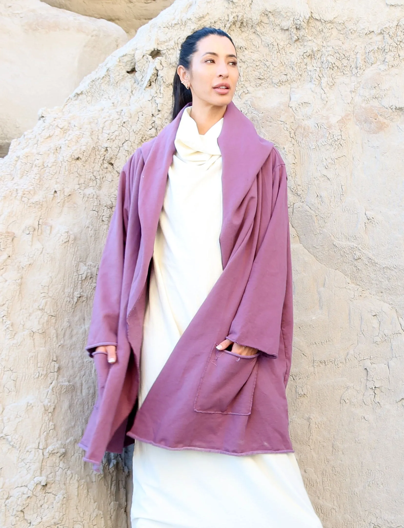 Hooded Winter Cocoon Tunic Jacket