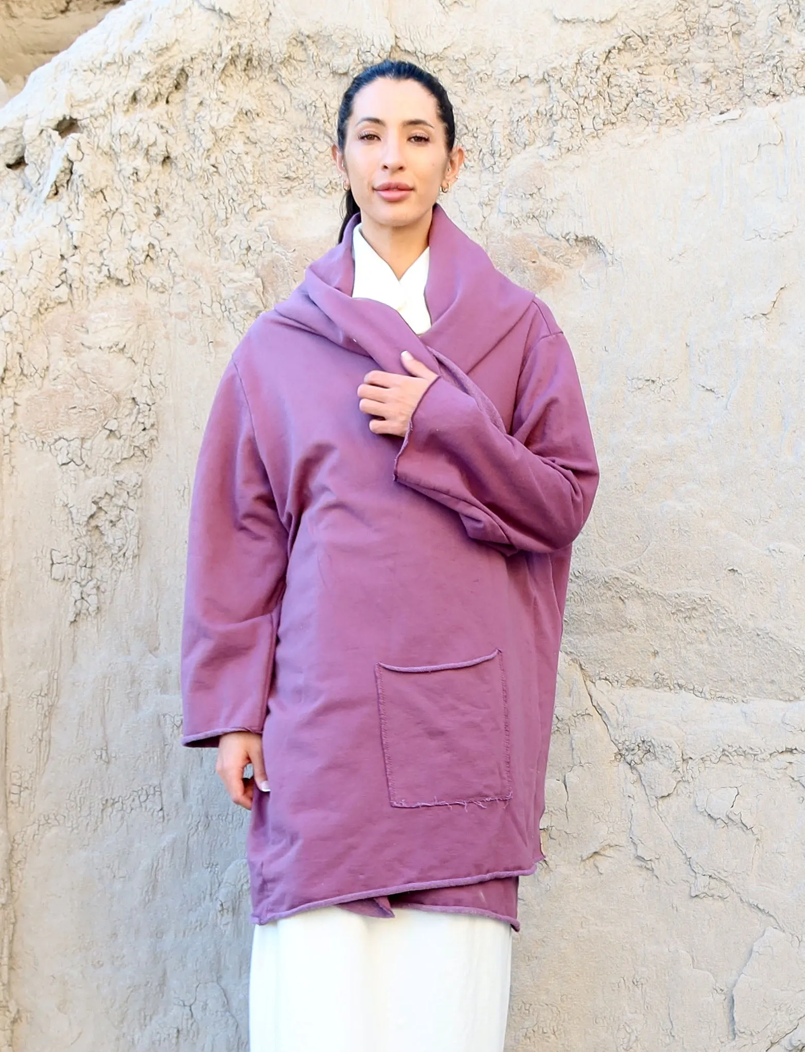 Hooded Winter Cocoon Tunic Jacket