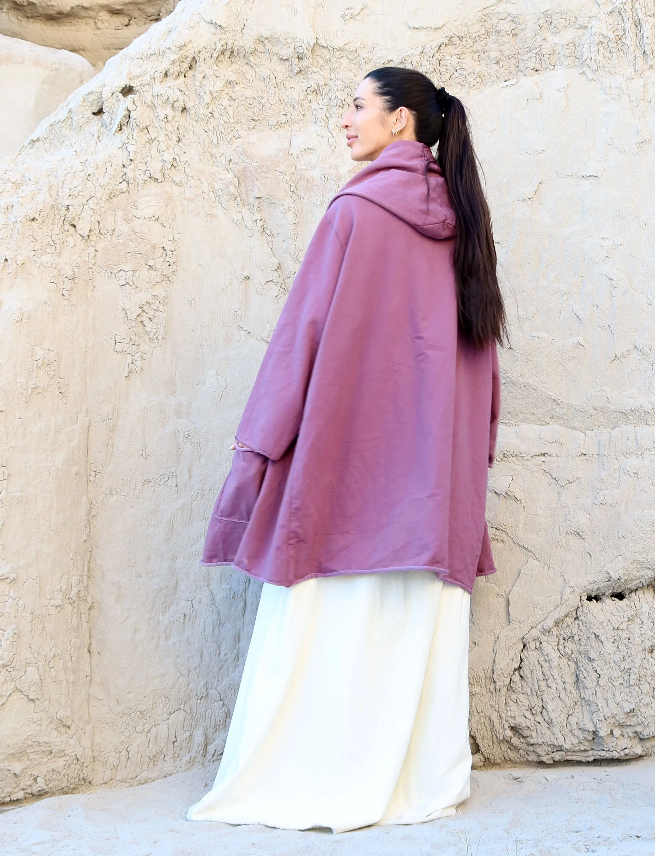 Hooded Winter Cocoon Tunic Jacket