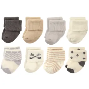 Hudson Baby Cotton Rich Newborn and Terry Socks, Aztec