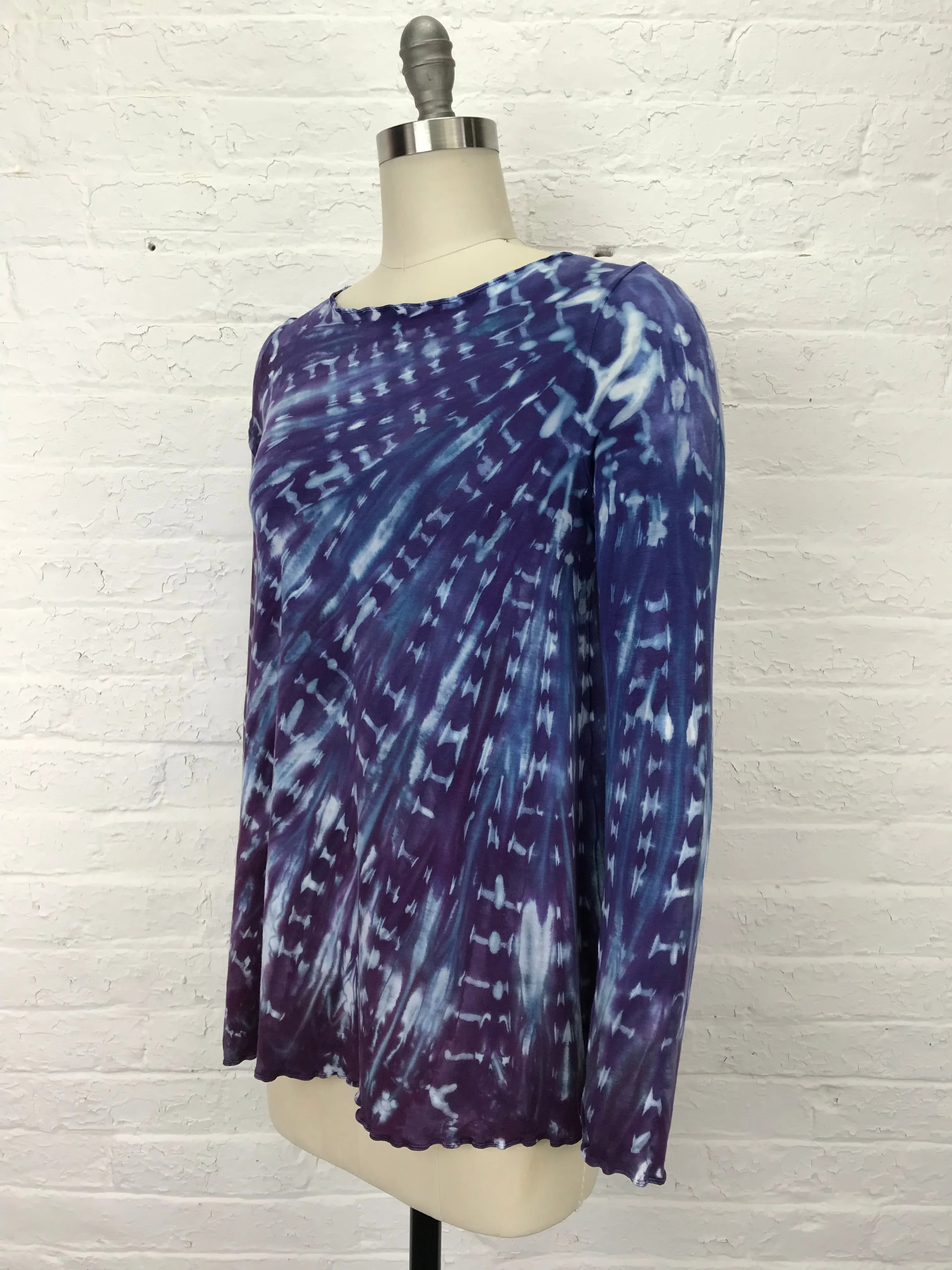 January Tunic in Web of Blue Violet