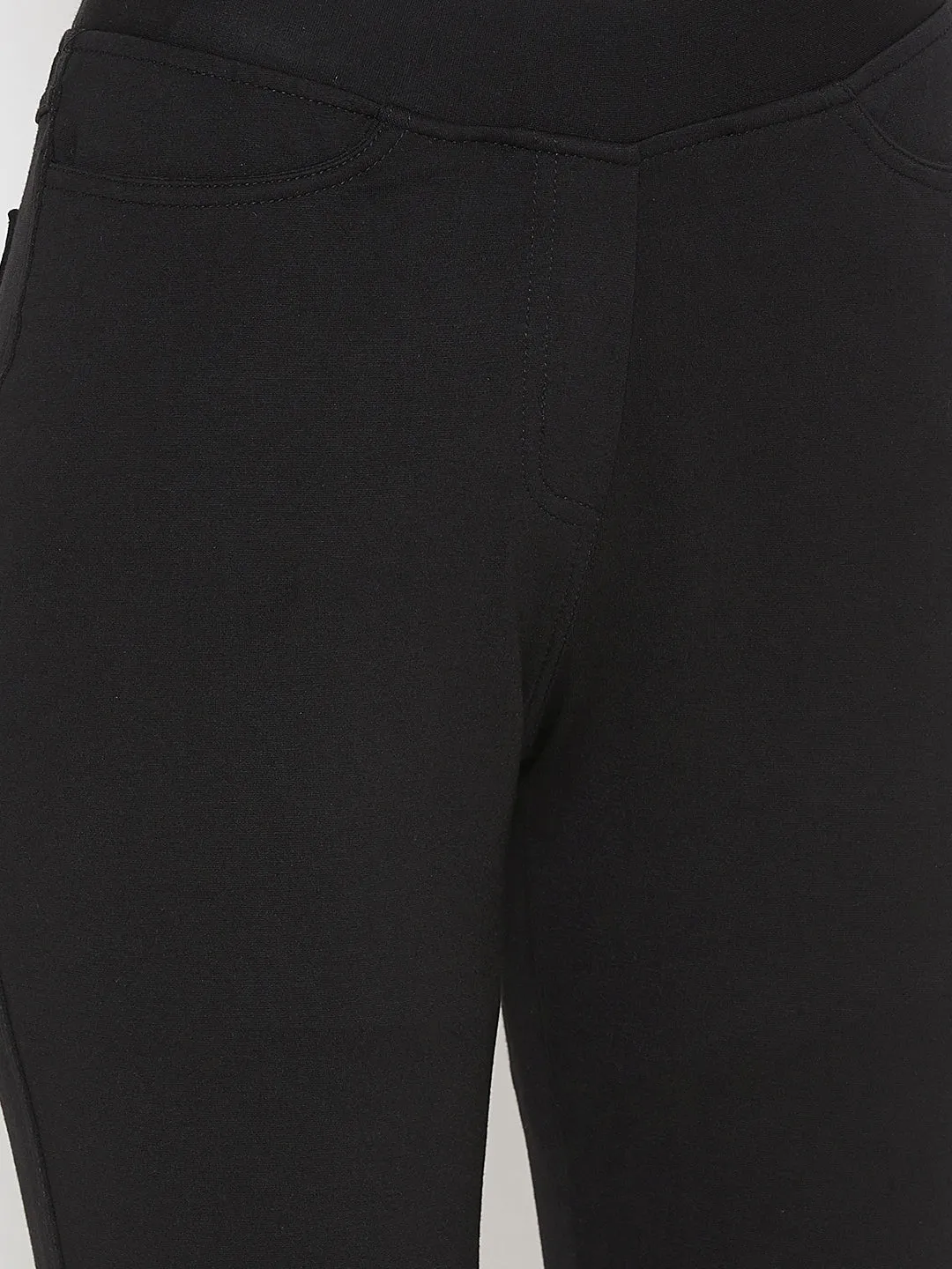 JUMP USA Women Black Solid Casual Skinny fit Trousers