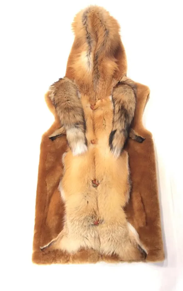 Kashani Honey Mouton Fox Shearling Vest