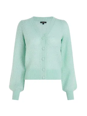 King Louie cardi V farfalle foam green