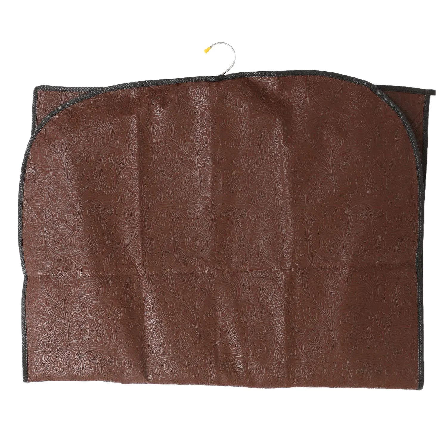 Kuber Industries Emboss 3 Piece Non-Woven Blazer Cover Set, Brown (CTKTC1861)