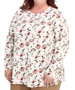 Ladies Long Sleeve Printed Tunic